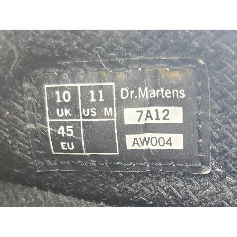 Dr. Martens 7A12 Steel Toe Work Shoes Mens 11 Brown Leather Low Top Boots Y2K